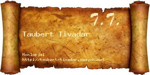 Taubert Tivadar névjegykártya